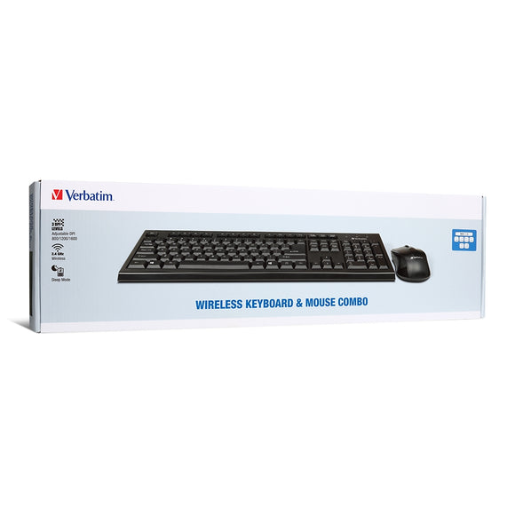 Verbatim 2.4Ghz Gen 2 Wireless Keyboard & Mice Combo/ 無線鍵盤及滑鼠套裝 (66519)