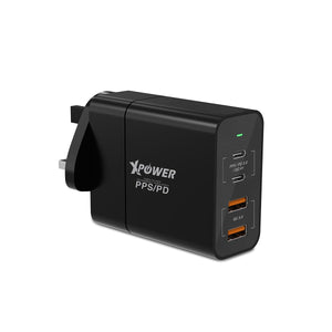 XPower GW120 120W 4輸出 PD 3.0/PPS/QC GaN旅行充電轉插器