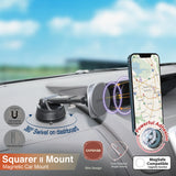 CAPDASE SQUARER II Magnetic Car Mount Swivel Telescopic Arm-151／HR00-STSQ20G-151