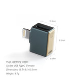 ddHiFi TC28i (L 型) Lightning轉接Type C介面OTG插頭