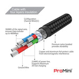 ProMini Type-C to Lightning MFi 快充銅製 PD 數據傳輸線