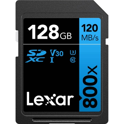 Lexar® High-Performance 800x SDXC UHS-I Card Blue 系列 128GB U3 V30 (高達120MB/s讀取) LSD0800128G-BNNNG