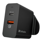 Verbatim Dual Port 36W PD & QC 3.0 USB充電器 (66390)