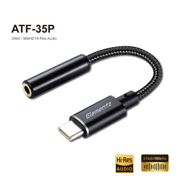 Elementz USB C TO DAC 3.5mm Audio Jack Adapter