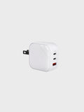 UNIQ VERGE PRO 66W GAN USB-C WALL CHARGER (UK) - CLOUD (WHITE)