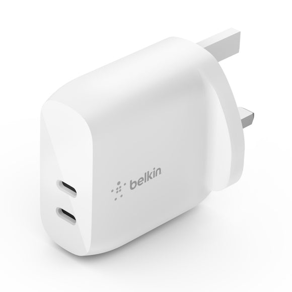 Belkin BOOST↑CHARGE™ 雙 USB-C PD 家用式充電器 40W